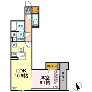 アヴニールコート【1階】の間取り
