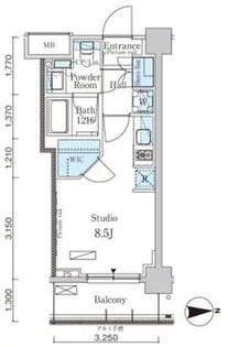 パークアクシス高田馬場テラス【2階】の間取り