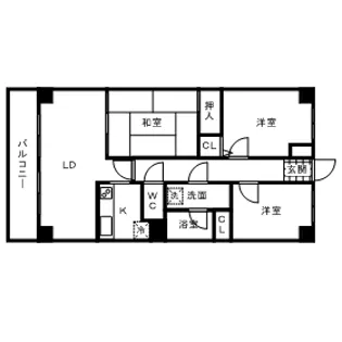 パルティール茂呂【1階】の間取り