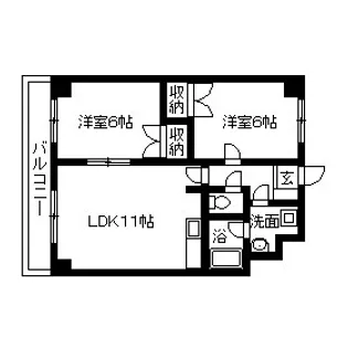 サンプレイス早宮【0104号室】の間取り