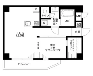 コージーコート西新宿【401号室】の間取り