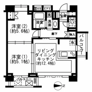 レジディア新宿イーストⅡ【8階】の間取り