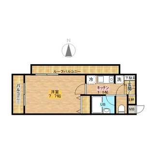 ベルタス舟渡【1階】の間取り