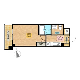 グランドコンシェルジュ新宿北【2階】の間取り