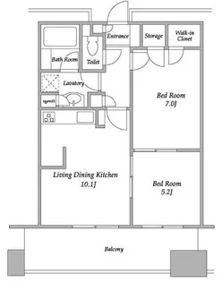 プラザタワー勝どき【37階】の間取り