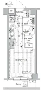フュージョナル両国DUE【604号室号室】の間取り