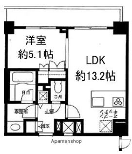 カスタリア門前仲町Ⅱ【10階】の間取り