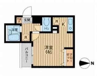 ドゥーエ西大島【5階】の間取り