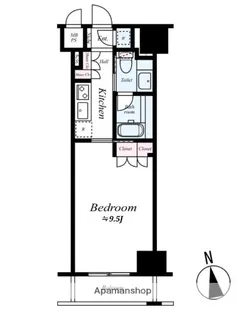 コンパートメント東京中央【6階】の間取り