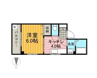 ハイツ リバーランド【4階】の間取り