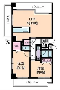 サングランパ【4階】の間取り