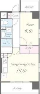 ロイヤルコート日本橋人形町【6階】の間取り