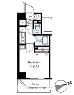ベルグレードKS DUE【4階】の間取り