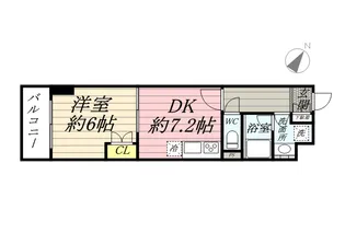 プライマル小石川【3階】の間取り