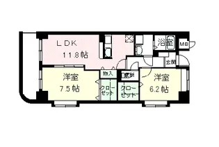 ラポール西大島 ウエスト【5階】の間取り