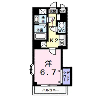 パティオ フレッサ【2階】の間取り