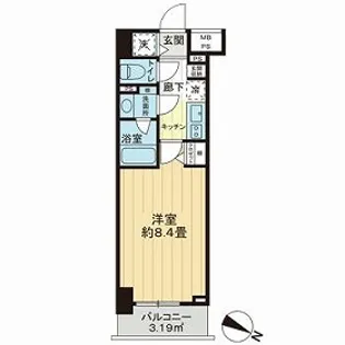 ライオンズクオーレ東京三ノ輪シティゲート【10階】の間取り