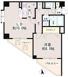 六本木プレイス【2階】の間取り