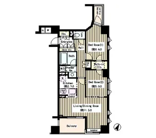 コクヨーレ日本橋【7階】の間取り