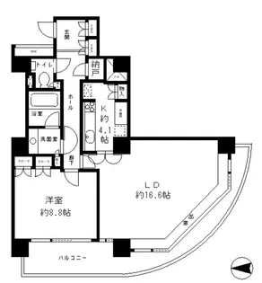 リバーポイントタワー【13階】の間取り