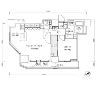 パークキューブ愛宕山タワー【27階】の間取り