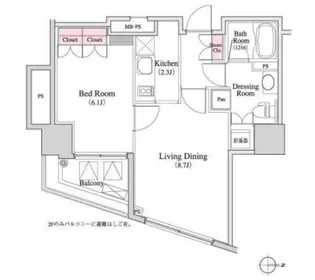 パークキューブ八丁堀【9階】の間取り