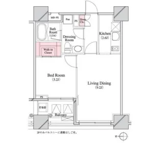 パークキューブ八丁堀【5階】の間取り