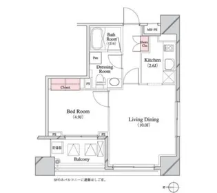 パークキューブ八丁堀【12階】の間取り