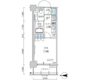 パークアクシス菊川ステーションゲート【9階】の間取り