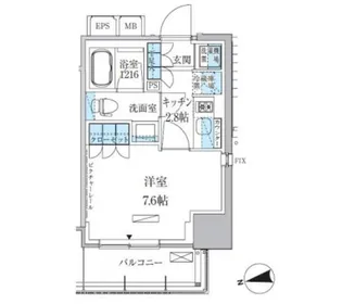 パークアクシス上野松が谷【13階】の間取り