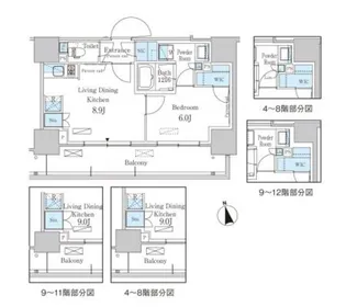 パークアクシス東陽町・親水公園【3階】の間取り