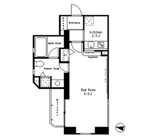 パークアクシス西麻布ステージ【5階】の間取り