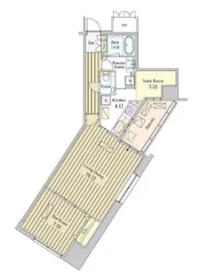 MOMENTO SHIODOME【16階】の間取り