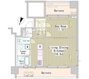 東京都千代田区九段南3丁目【マンション】の間取り