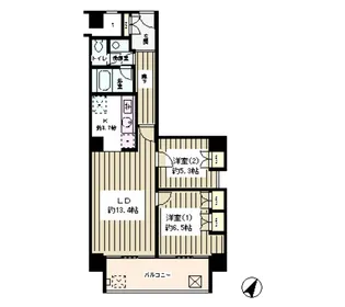 リバー&タワー【13階】の間取り