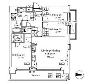 パークアクシス辰巳ステージ【5階】の間取り