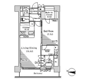 パークアクシス辰巳ステージ【5階】の間取り