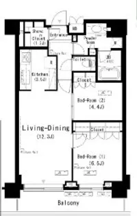 パークアクシス辰巳ステージ【5階】の間取り