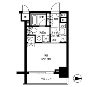 パークキューブ神田【2階】の間取り
