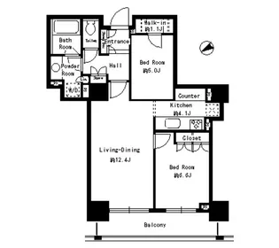 パークタワー芝浦ベイワード アーバンウイング【5階】の間取り