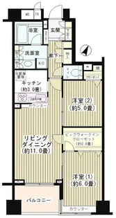 KDXレジデンス日本橋水天宮【4階】の間取り