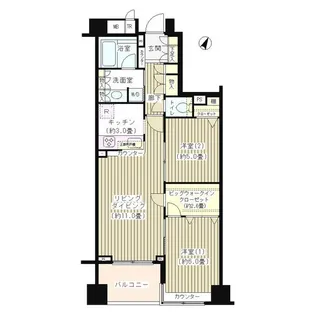 KDXレジデンス日本橋水天宮【7階】の間取り