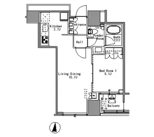 WHITE TOWER HAMAMATSUCHO【3階】の間取り