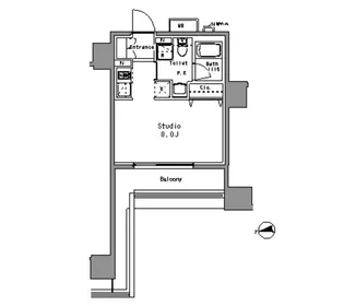 パークアクシス亀戸中央公園【13階】の間取り