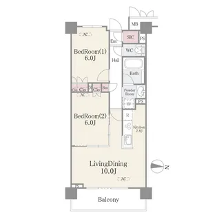 フェールメゾン西大島【3階】の間取り