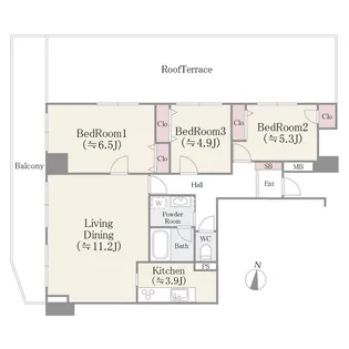 アビタシオン大島【13階】の間取り