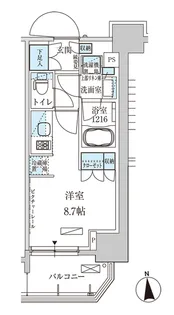 パークアクシス上野三丁目【4階】の間取り