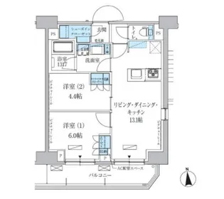パークアクシス上野三丁目【11階】の間取り