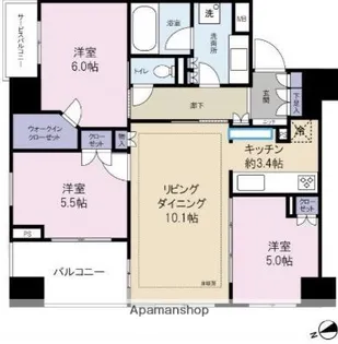 ミッドレジデンス文京【2階】の間取り