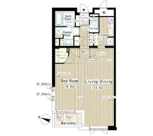 東京都港区南青山2丁目【マンション】の間取り
